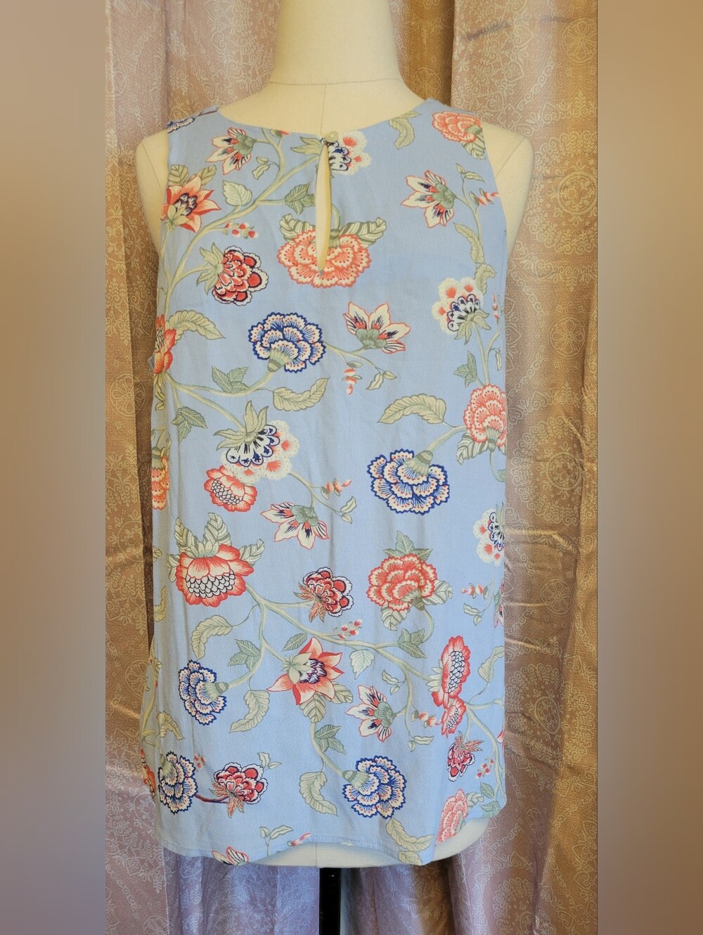 LOFT Sleeveless Floral Blouse M NWT